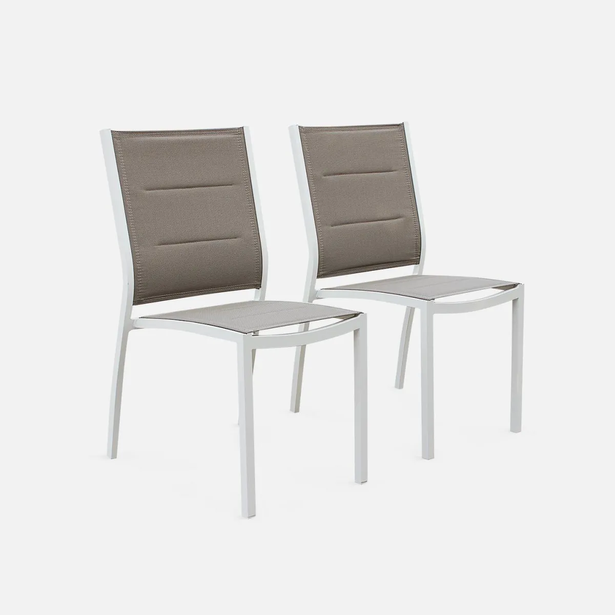 sweeek Set tavolo da giardino allungabile in alluminio con 6 sedie