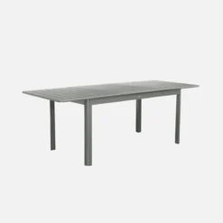 Set tavolo da giardino allungabile in alluminio con 6 sedie