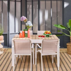 Set tavolo da giardino allungabile con 8 sedie