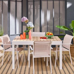Set tavolo da giardino allungabile con 8 sedie