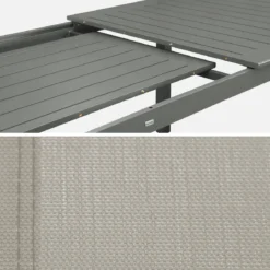 Set tavolo da giardino allungabile in alluminio con 8 sedie