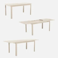 Set tavolo da giardino allungabile in alluminio con 8 sedie