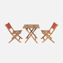 sweeek Set tavolo da giardino bistrot per bambini in legno di acacia con 2 sedie