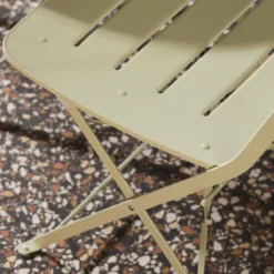 sweeek Set tavolo da giardino bistrot pieghevole rotondo in acciaio con 2 sedie