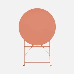 sweeek Set tavolo da giardino bistrot pieghevole in acciaio con 2 sedie, Ø60cm