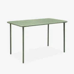 sweeek Set tavolo da giardino bistrot pieghevole in acciaio con 4 sedie, 120cm