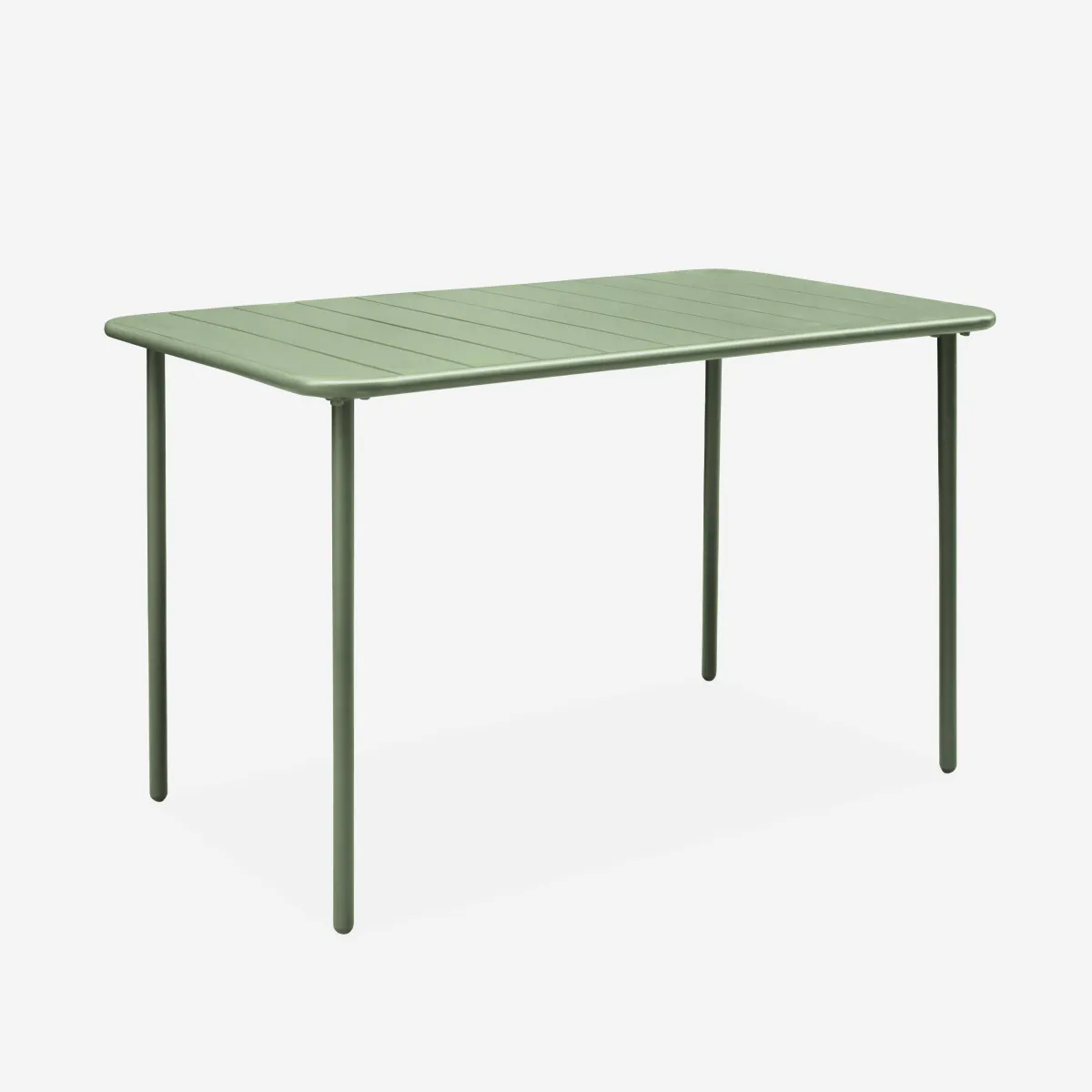 sweeek Set tavolo da giardino bistrot pieghevole in acciaio con 4 sedie, 120cm