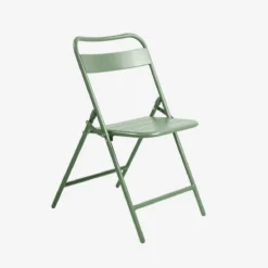 sweeek Set tavolo da giardino bistrot pieghevole in acciaio con 4 sedie, 120cm
