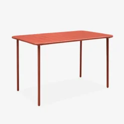sweeek Set tavolo da giardino bistrot pieghevole in acciaio con 4 sedie, 120cm
