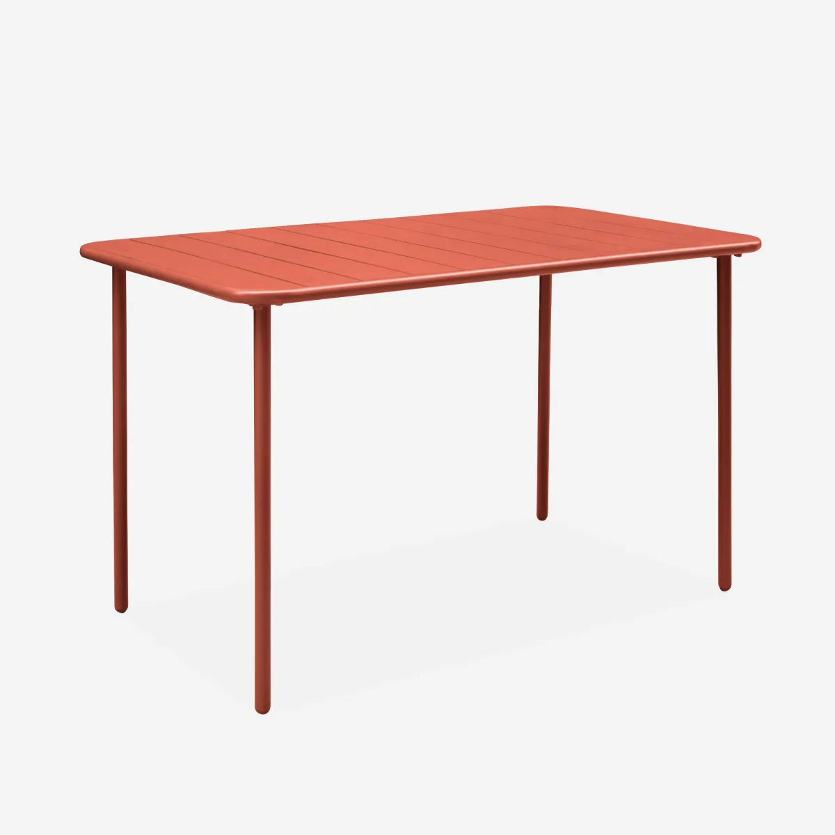 sweeek Set tavolo da giardino bistrot pieghevole in acciaio con 4 sedie, 120cm