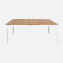 sweeek Set tavolo da giardino con angoli arrotondati in legno di acacia con 8 sedie