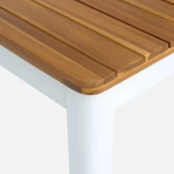 sweeek Set tavolo da giardino con angoli arrotondati in legno di acacia con 8 sedie