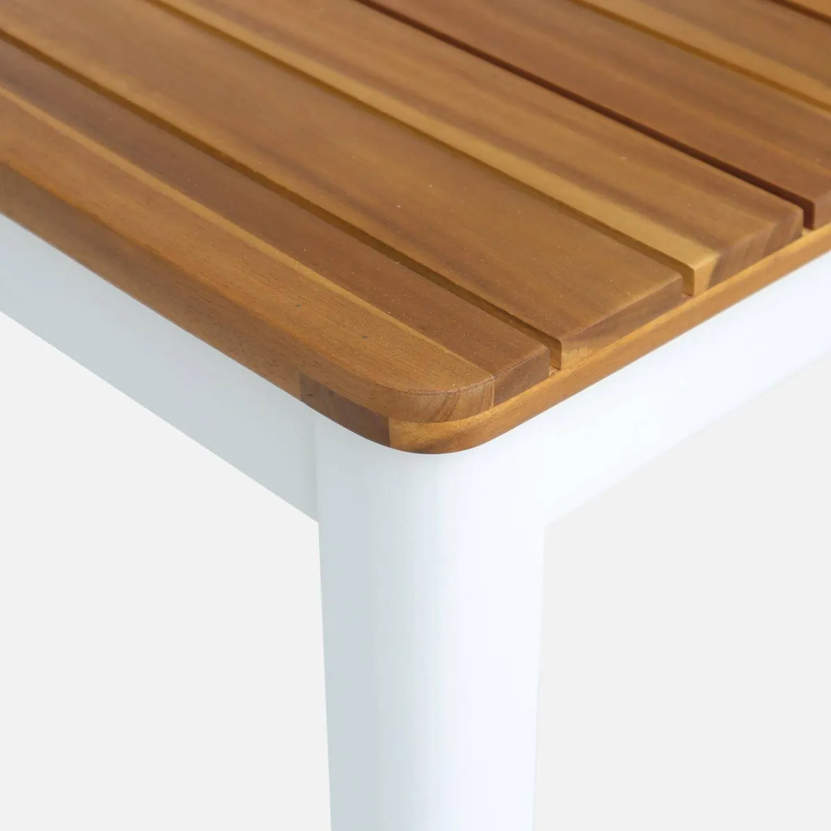sweeek Set tavolo da giardino con angoli arrotondati in legno di acacia con 8 sedie