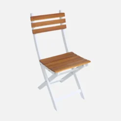 sweeek Set tavolo da giardino con angoli arrotondati in legno di acacia con 10 sedie