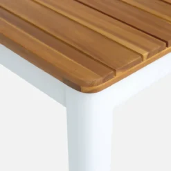 sweeek Set tavolo da giardino con angoli arrotondati in legno di acacia con 10 sedie
