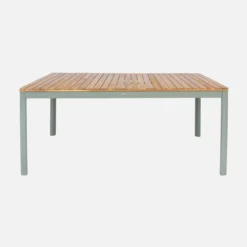 sweeek Set tavolo da giardino con angoli arrotondati in legno di acacia con 8 sedie