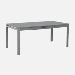 sweeek Set tavolo da giardino estensibile in alluminio con 8 sedie