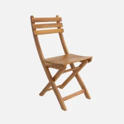sweeek Set tavolo da giardino in acacia con angoli arrotondati con 6 sedie