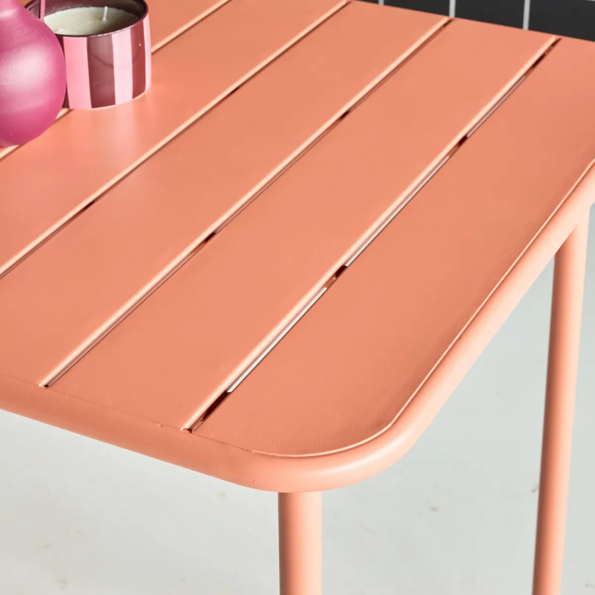 sweeek Set tavolo da giardino in acciaio con 8 sedie, 160cm