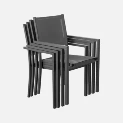 sweeek Set tavolo da giardino in alluminio con 8 sedie