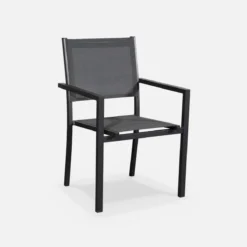 sweeek Set tavolo da giardino in alluminio e textilene con 6 sedie