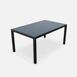 sweeek Set tavolo da giardino in alluminio e textilene con 6 sedie
