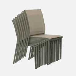 sweeek Set tavolo da giardino in alluminio con 8 sedie