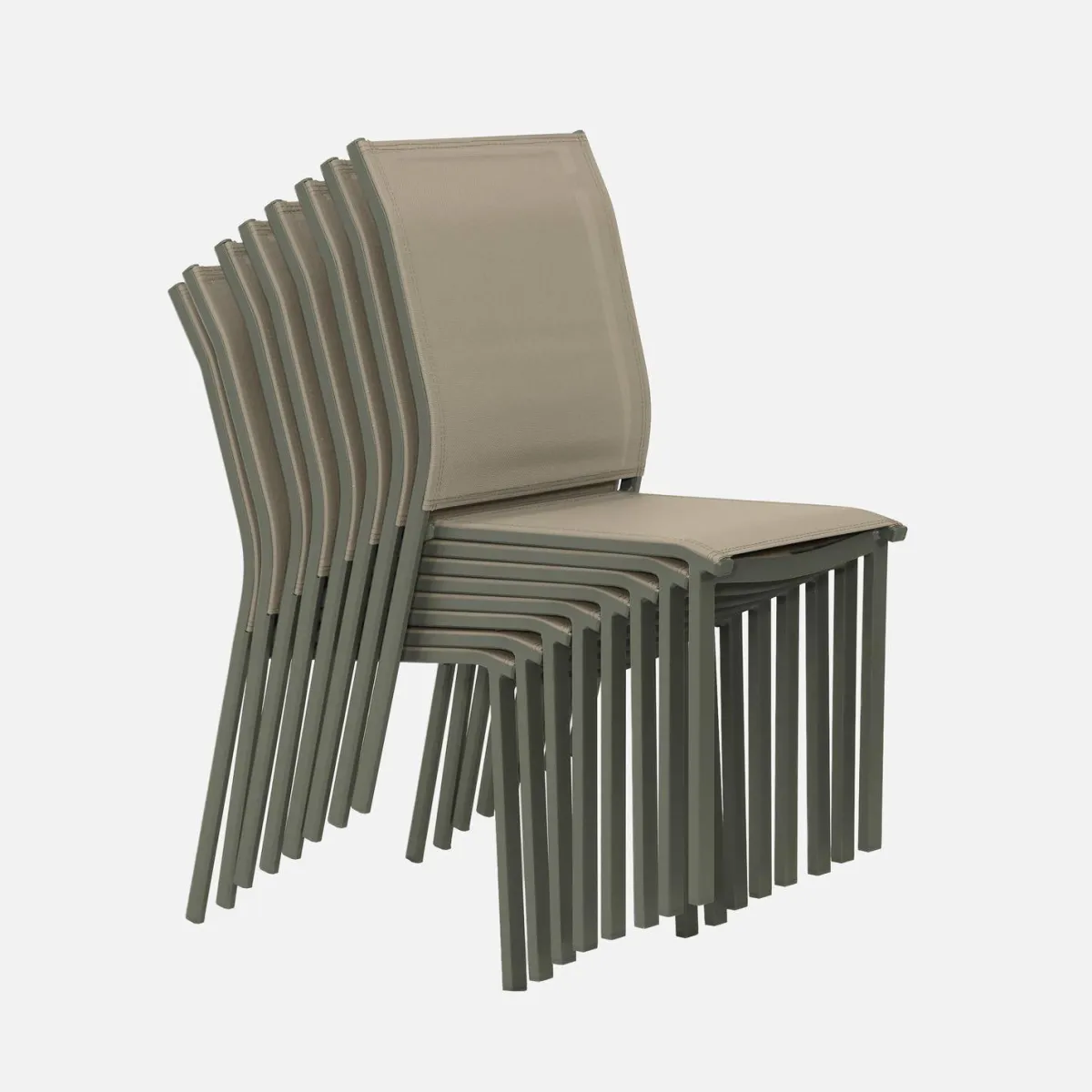 sweeek Set tavolo da giardino in alluminio con 8 sedie