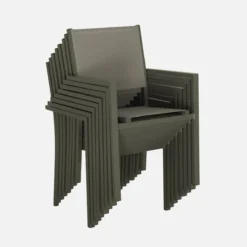 sweeek Set tavolo da giardino in alluminio con 8 sedie