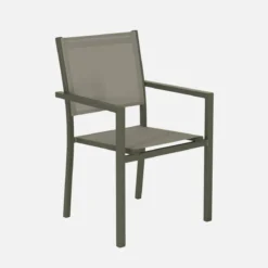 sweeek Set tavolo da giardino in alluminio e textilene con 6 sedie