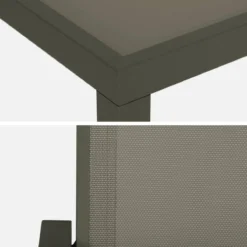 sweeek Set tavolo da giardino in alluminio e textilene con 6 sedie