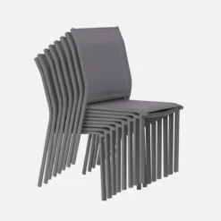 sweeek Set tavolo da giardino in alluminio con 8 sedie