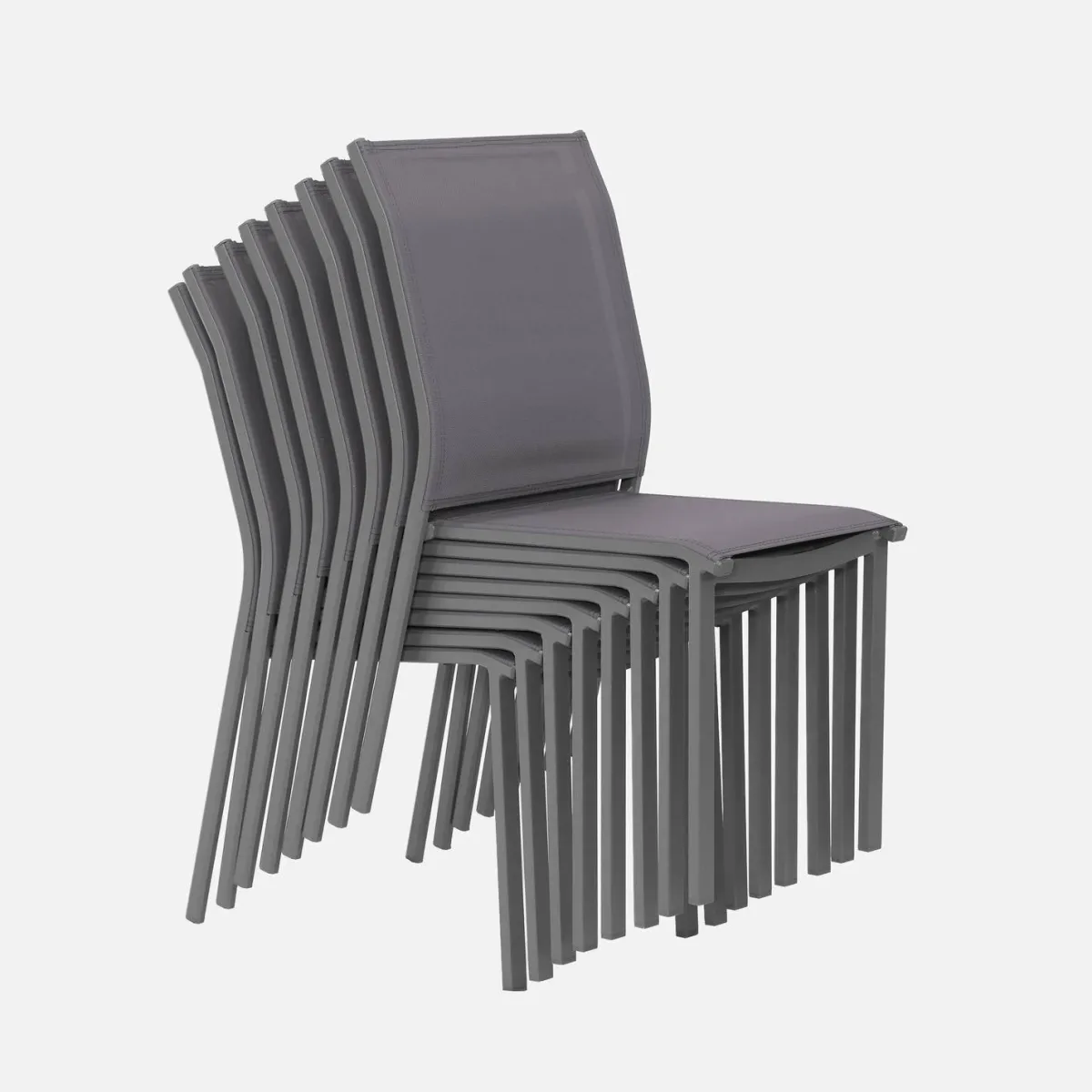 sweeek Set tavolo da giardino in alluminio con 8 sedie