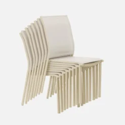 sweeek Set tavolo da giardino in alluminio con 8 sedie