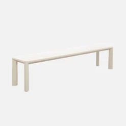 Set tavolo da giardino in alluminio con 1 panchina e 4 sedie