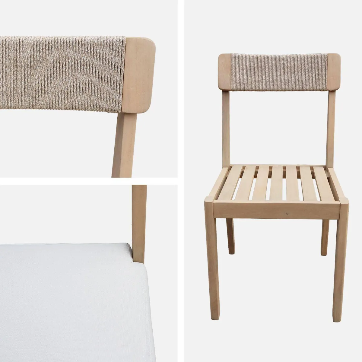 sweeek Set tavolo da giardino in legno di acacia con 6 sedie