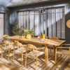sweeek Set tavolo da giardino in legno di acacia con 8 sedie