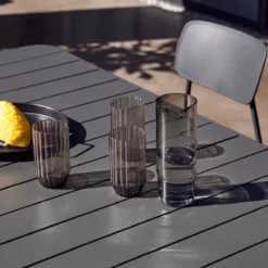 sweeek Set tavolo da giardino in metallo con 6 sedie