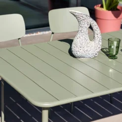 sweeek Set tavolo da giardino in metallo con 6 sedie
