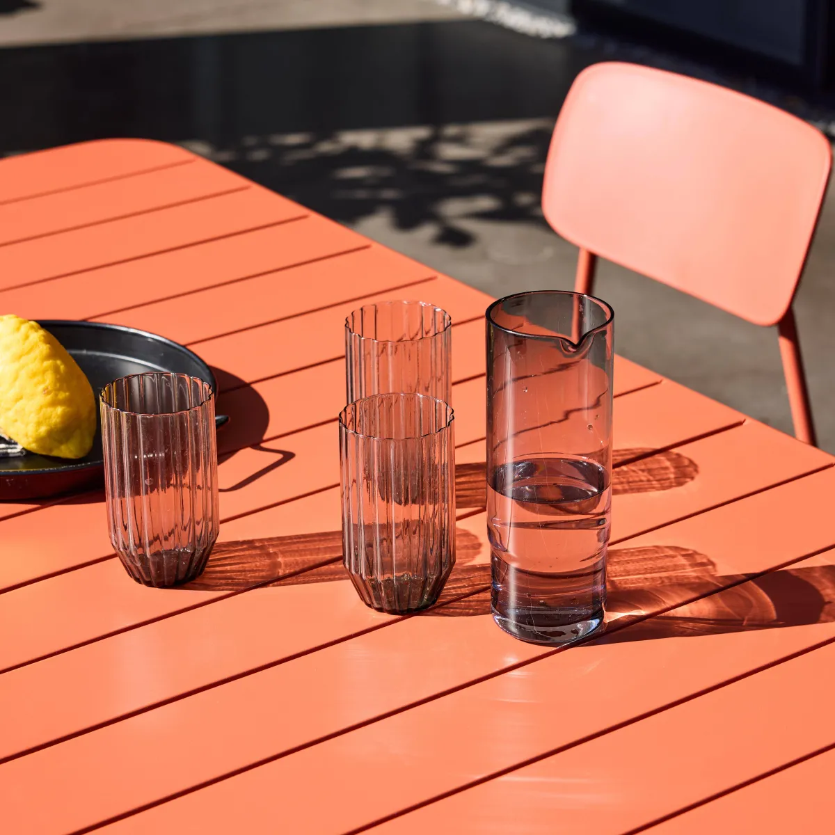 sweeek Set tavolo da giardino in metallo con 6 sedie