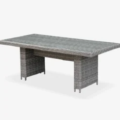sweeek Set tavolo da giardino in resina arrotondata con 6 poltrone
