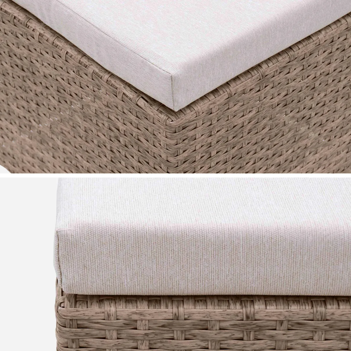 sweeek Set tavolo da giardino in resina con 12 poltrone + copertura di protezione