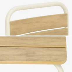 sweeek Set tavolo da giardino per bambini in acciaio e legno con 2 sedie