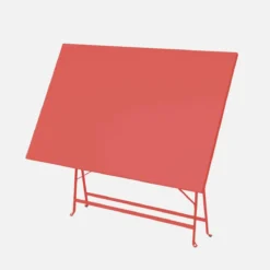 sweeek Set tavolo da giardino pieghevole in acciaio con 4 sedie, 110cm