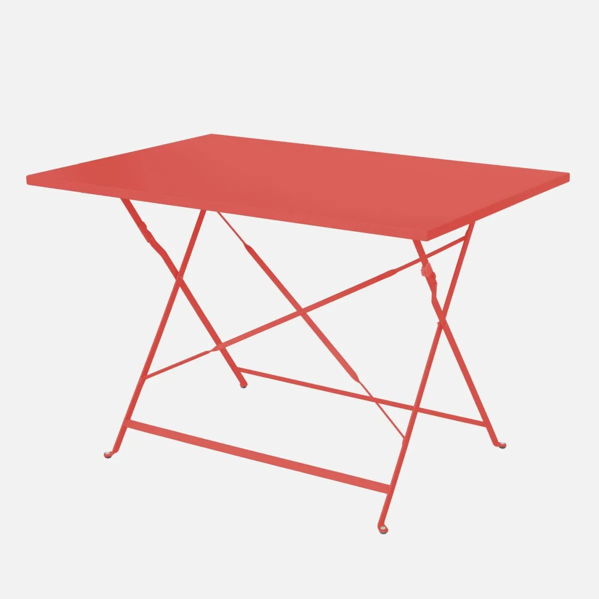 sweeek Set tavolo da giardino pieghevole in acciaio con 4 sedie, 110cm