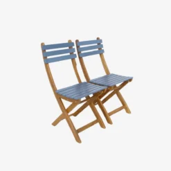 sweeek Set tavolo da giardino pieghevole in legno di acacia con 2 sedie