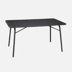 sweeek Set tavolo da giardino pieghevole in metallo con 6 sedie
