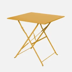 sweeek Set tavolo da giardino pieghevole in acciaio con 2 sedie, 70cm