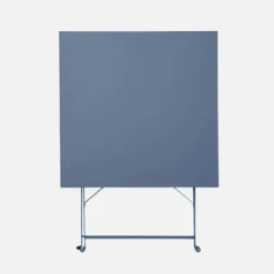 Set tavolo da giardino pieghevole in acciaio con 2 sedie, 70cm