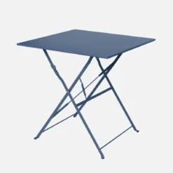 Set tavolo da giardino pieghevole in acciaio con 2 sedie, 70cm